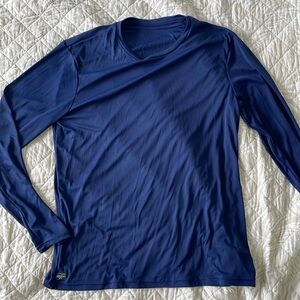 Olaian Performance Long Sleeve Men Shirt. Size L Navy Blue